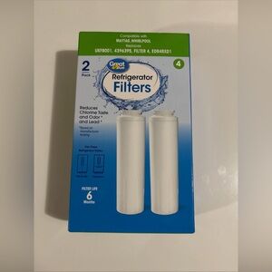 Great Value Refrigerator Filters 2 Pack Type 4 Maytag Whirlpool Filter Life 6 Mo